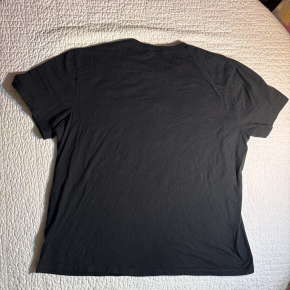 Men's Champion Classic Script Logo T-Shirt Black Size XL (Fits L) - Picture 3 of 5